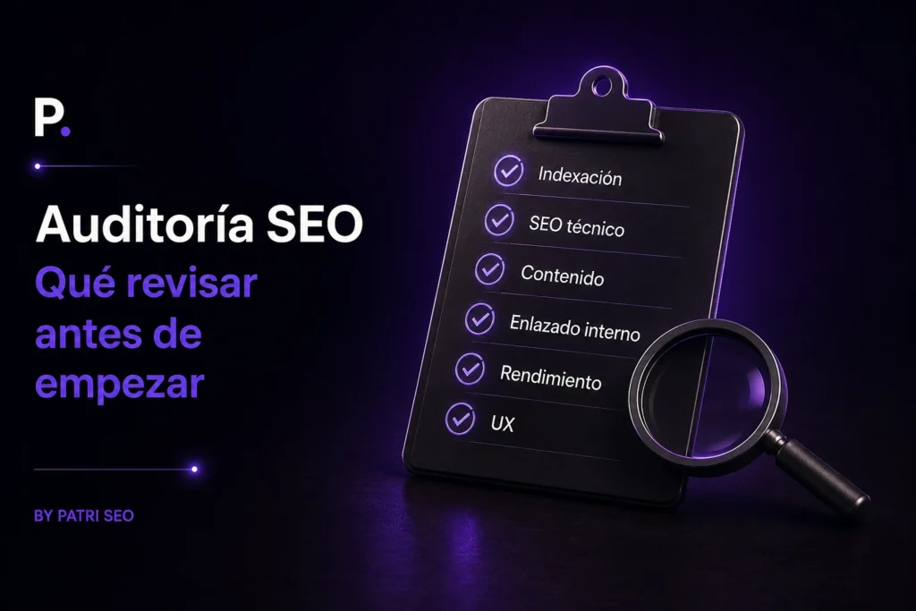 Qué es una auditoría SEO: para qué sirve y qué debe incluir · By Patri SEO