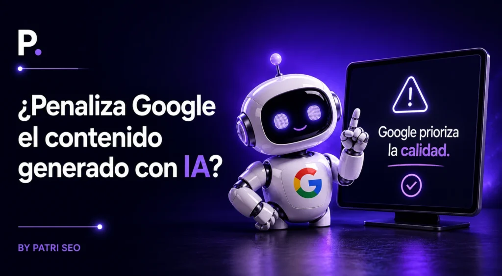 ¿Penaliza Google el contenido generado con IA? La respuesta honesta · By Patri SEO